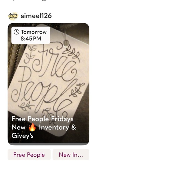 Free People Other - 🎉Like this listing to be notified of my show schedule Hope to see you all there!